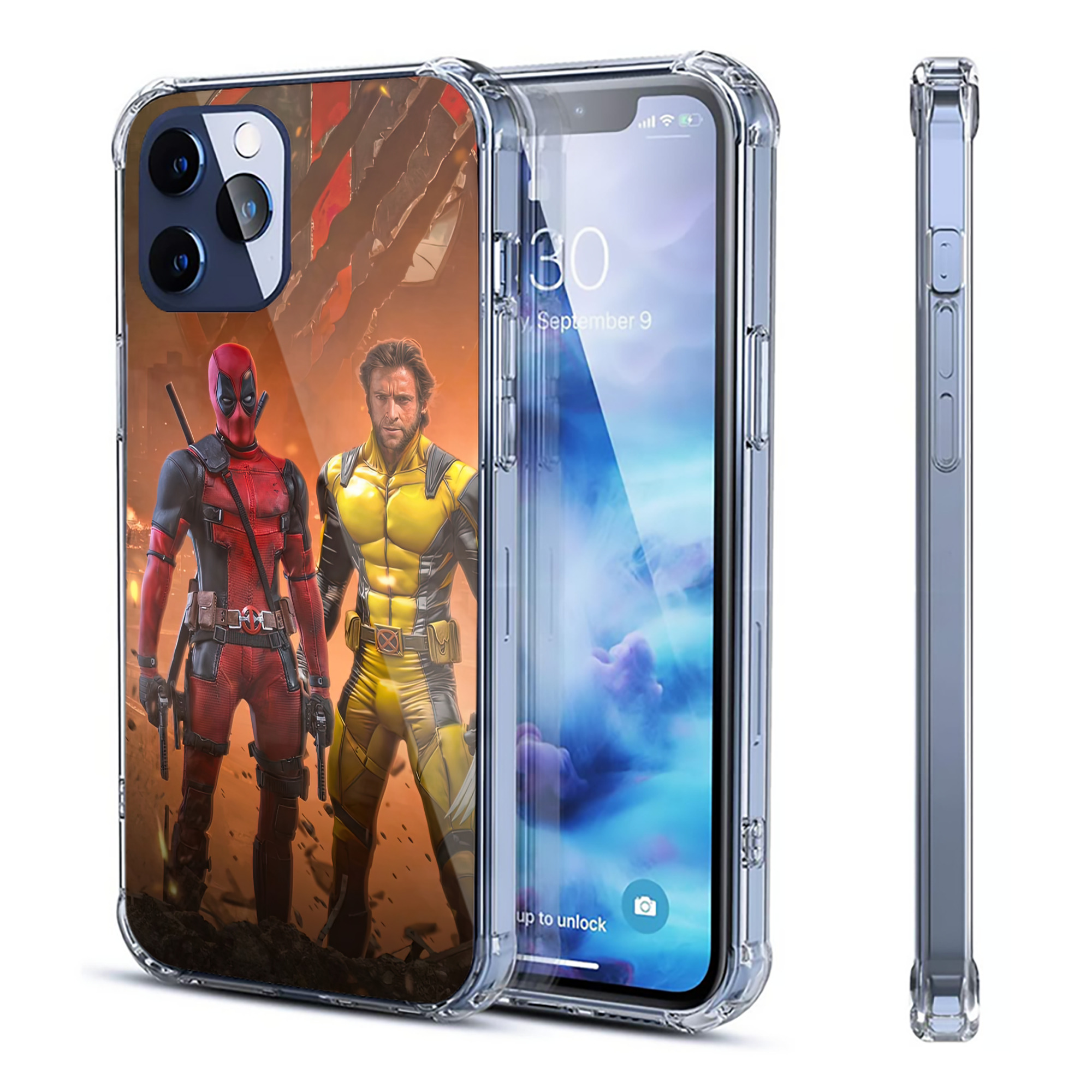 （画像用） Deadpool デッドプール 【iPhone 12シリーズ対応】透明スマホケース（クリアソフトケース）